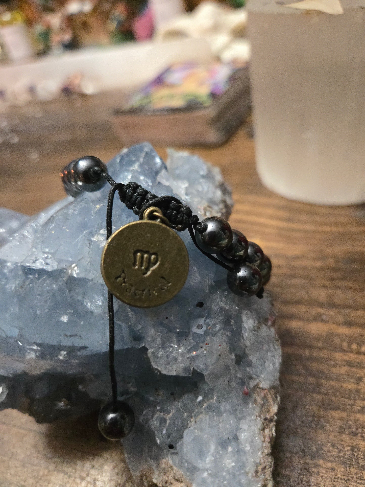 Virgo Zodiac Bracelet – Hematite & Tiger’s Eye Protection + Grounding