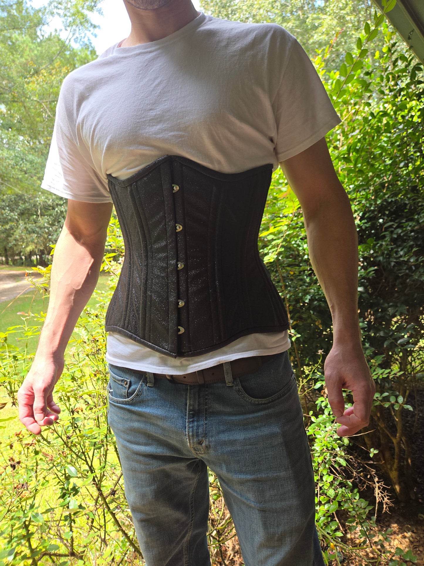 Black Glitter Corset | Waist Trainer