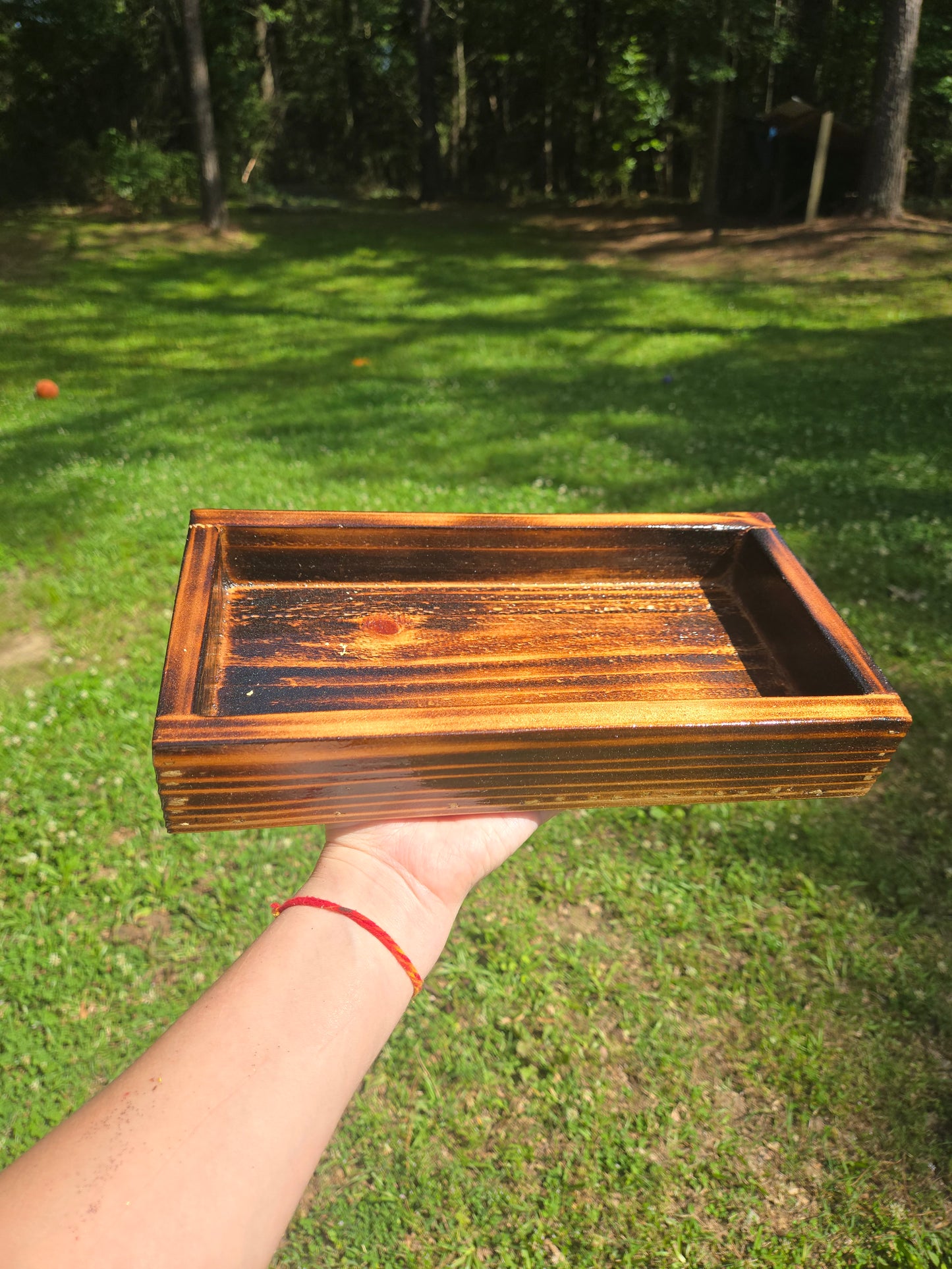 Catch all box| handcrafted wood box tray