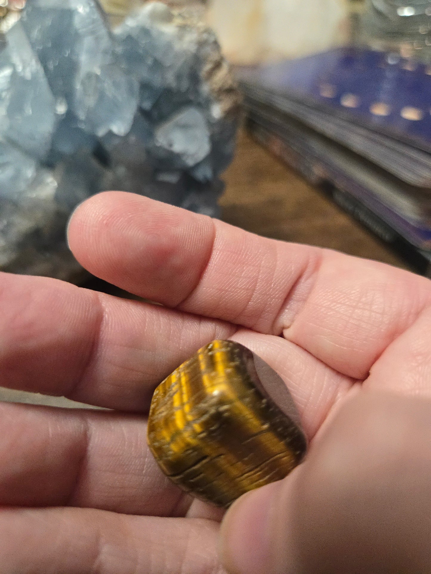 Tiger’s Eye Polished Cube – Confidence, Protection & Grounding