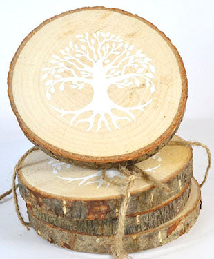 Tree of Life Wood Coasters