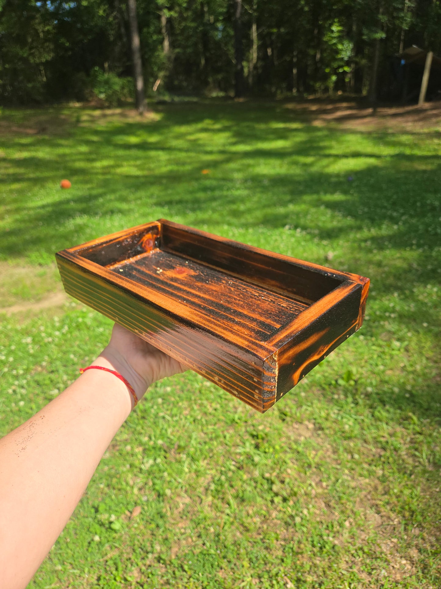 Catch all box| handcrafted wood box tray