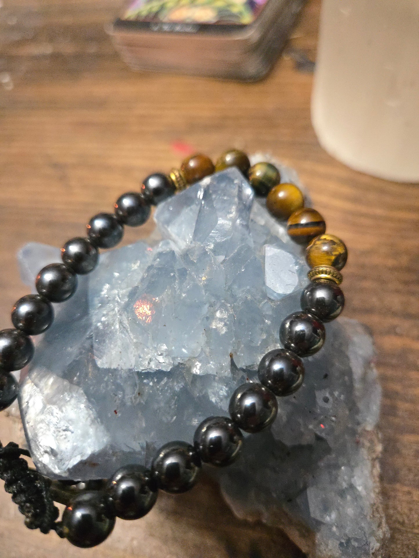 Virgo Zodiac Bracelet – Hematite & Tiger’s Eye Protection + Grounding