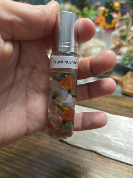 STRACKS Purify Space| Cleansing Negative Energy| Protection |Balance| Meditation | Ritual Use| Prayer| Connect With Divine| Frankincense Essential Oil and Crystal Roller