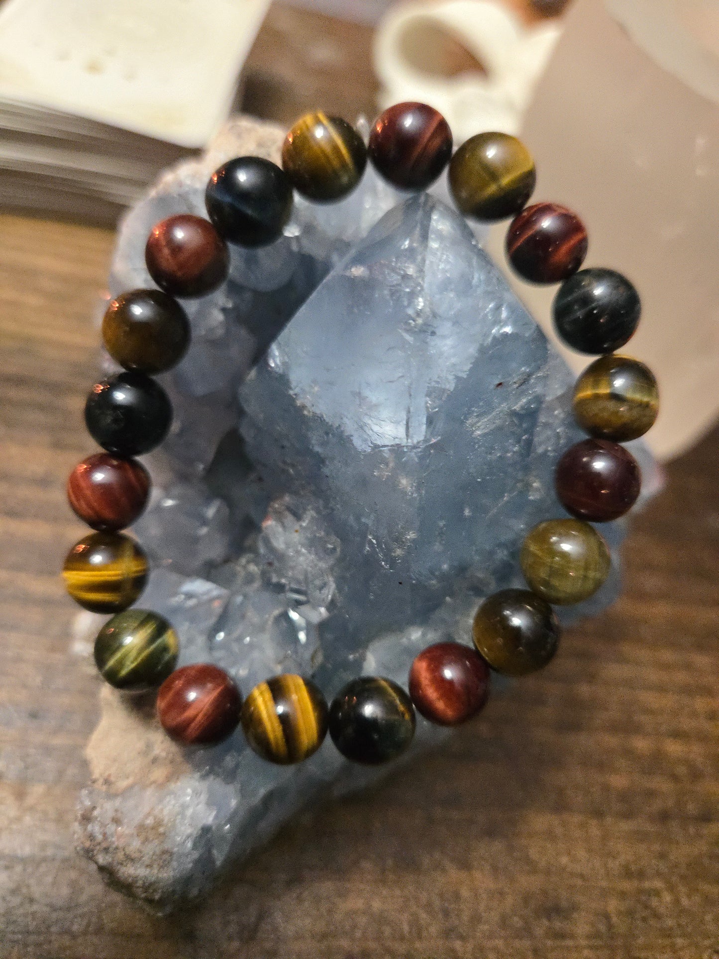 Mixed Tiger’s Eye Bracelet – Strength, Courage & Protection