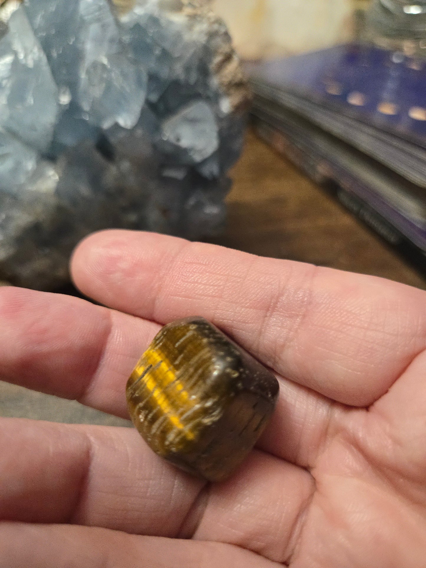 Tiger’s Eye Polished Cube – Confidence, Protection & Grounding