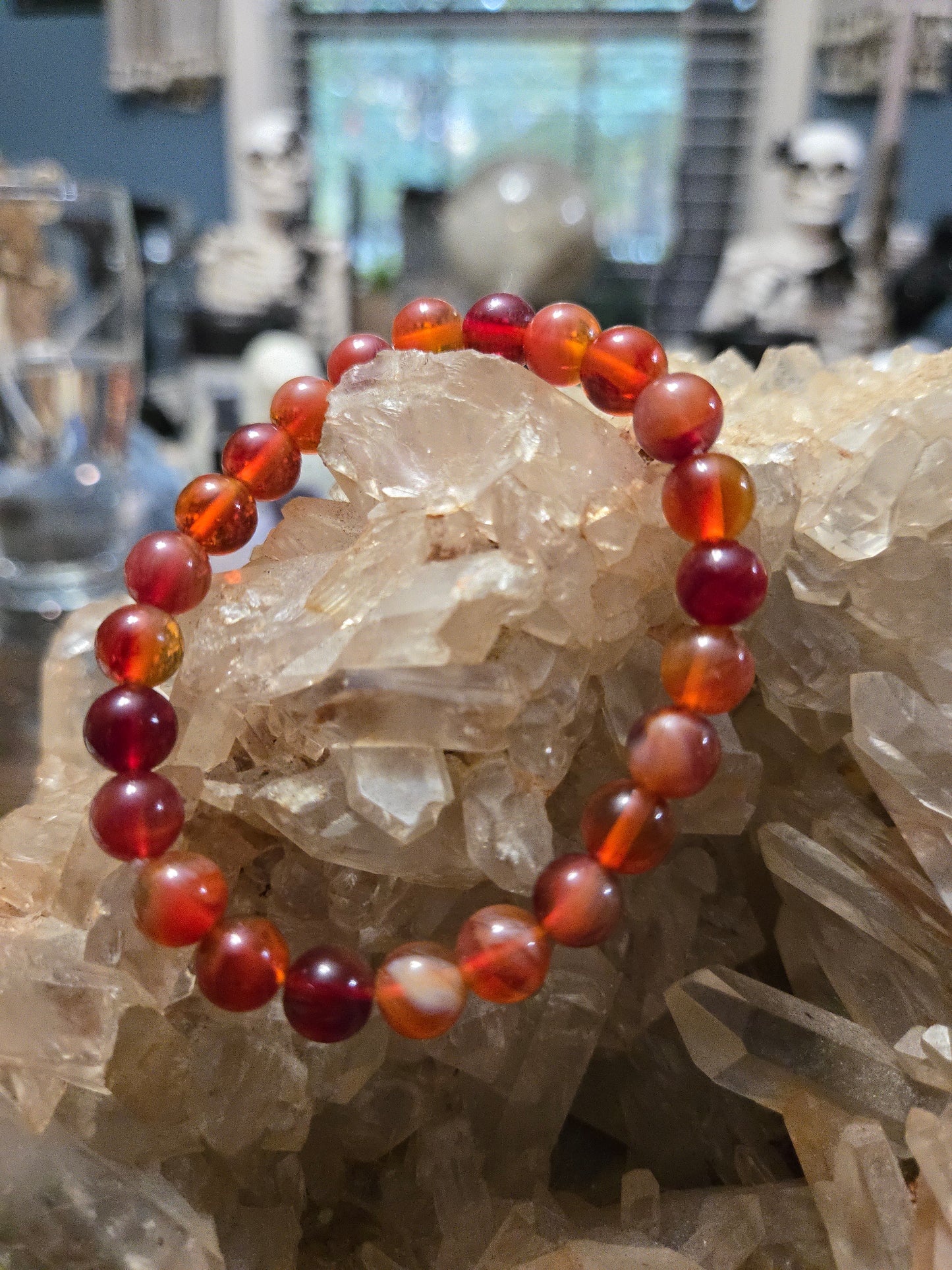 Carnelian Crystal Bracelet| Self Confidence | Passion | Love| Gem Stone