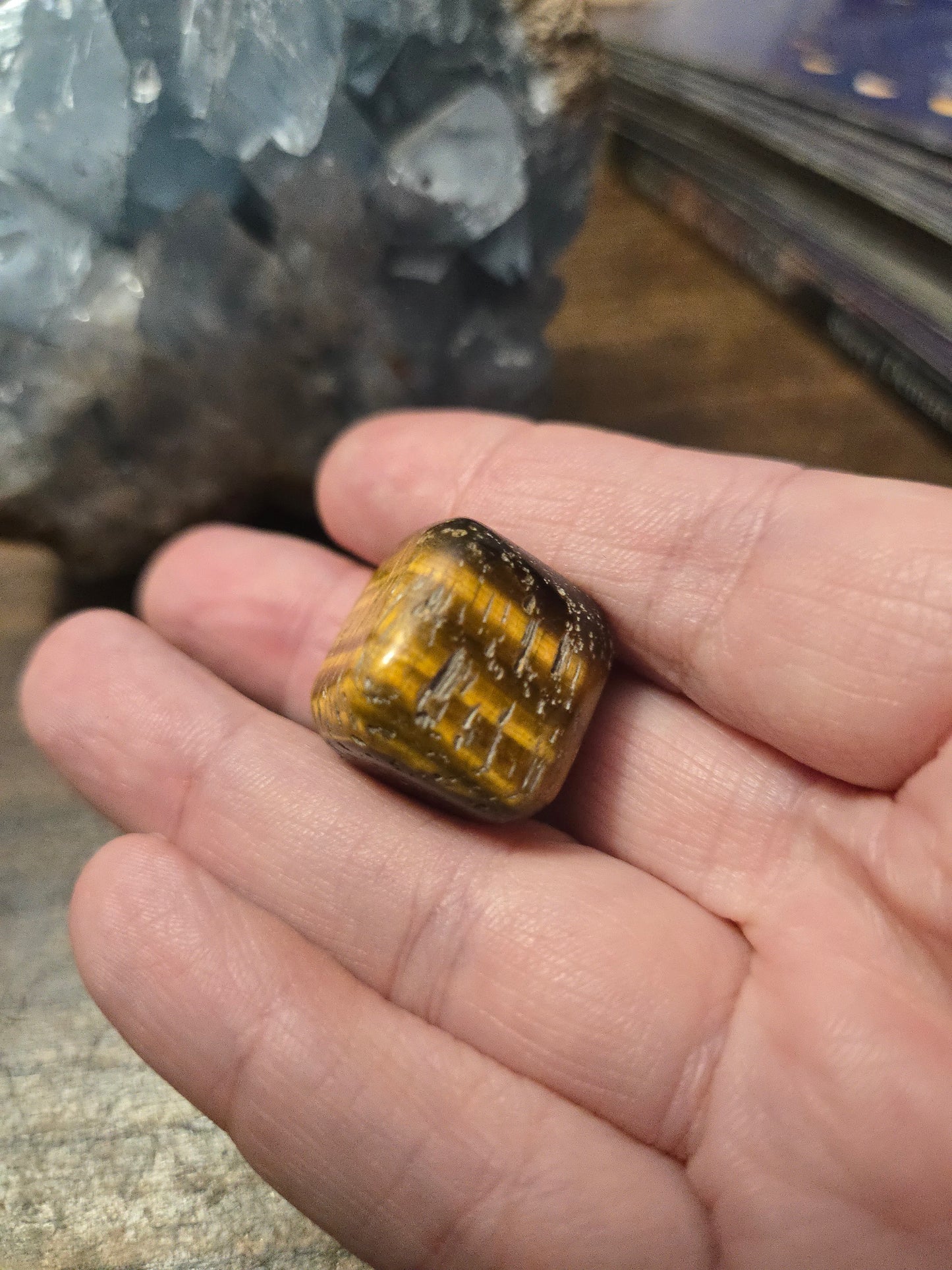 Tiger’s Eye Polished Cube – Confidence, Protection & Grounding
