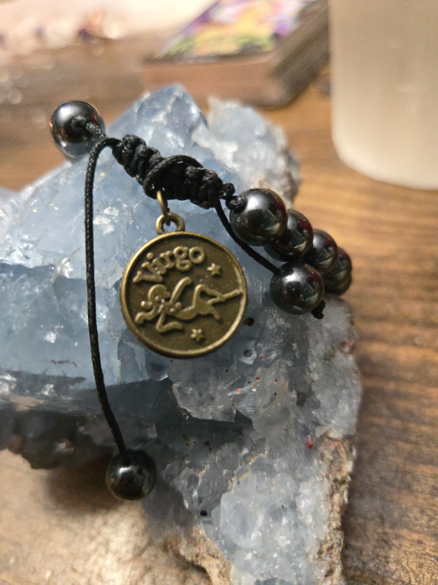 Virgo Zodiac Bracelet – Hematite & Tiger’s Eye Protection + Grounding