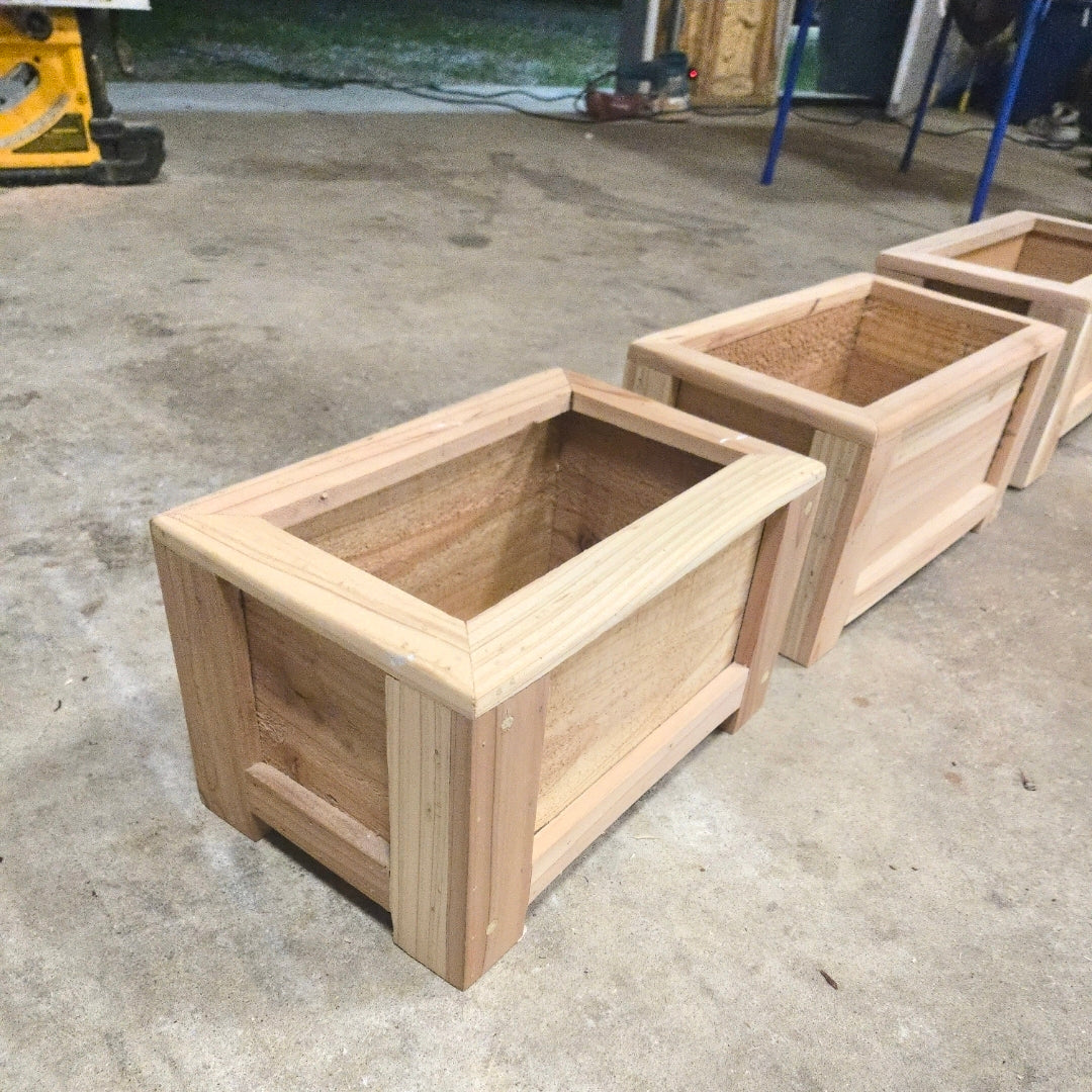 Small cedar planter boxes | indoor| outdoor| plant box| centerpiece desk top