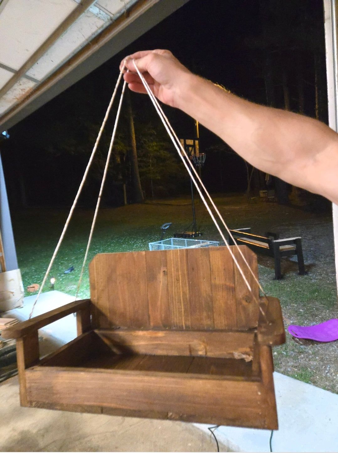 Squirel feeder| Bird feeder| double planter swing | handcrafted cedar wooden hanging plant box