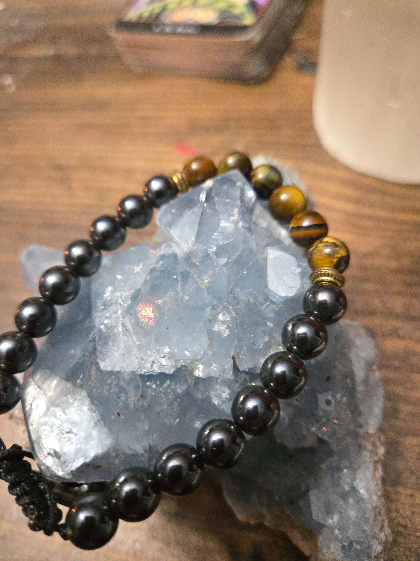 Virgo Zodiac Bracelet – Hematite & Tiger’s Eye Protection + Grounding