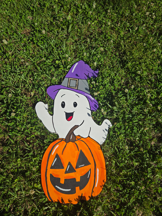 HANDCRAFTED WHIMSICAL HALLOWEEN DECOR – GHOST / WITCH / PUMPKIN THEME
