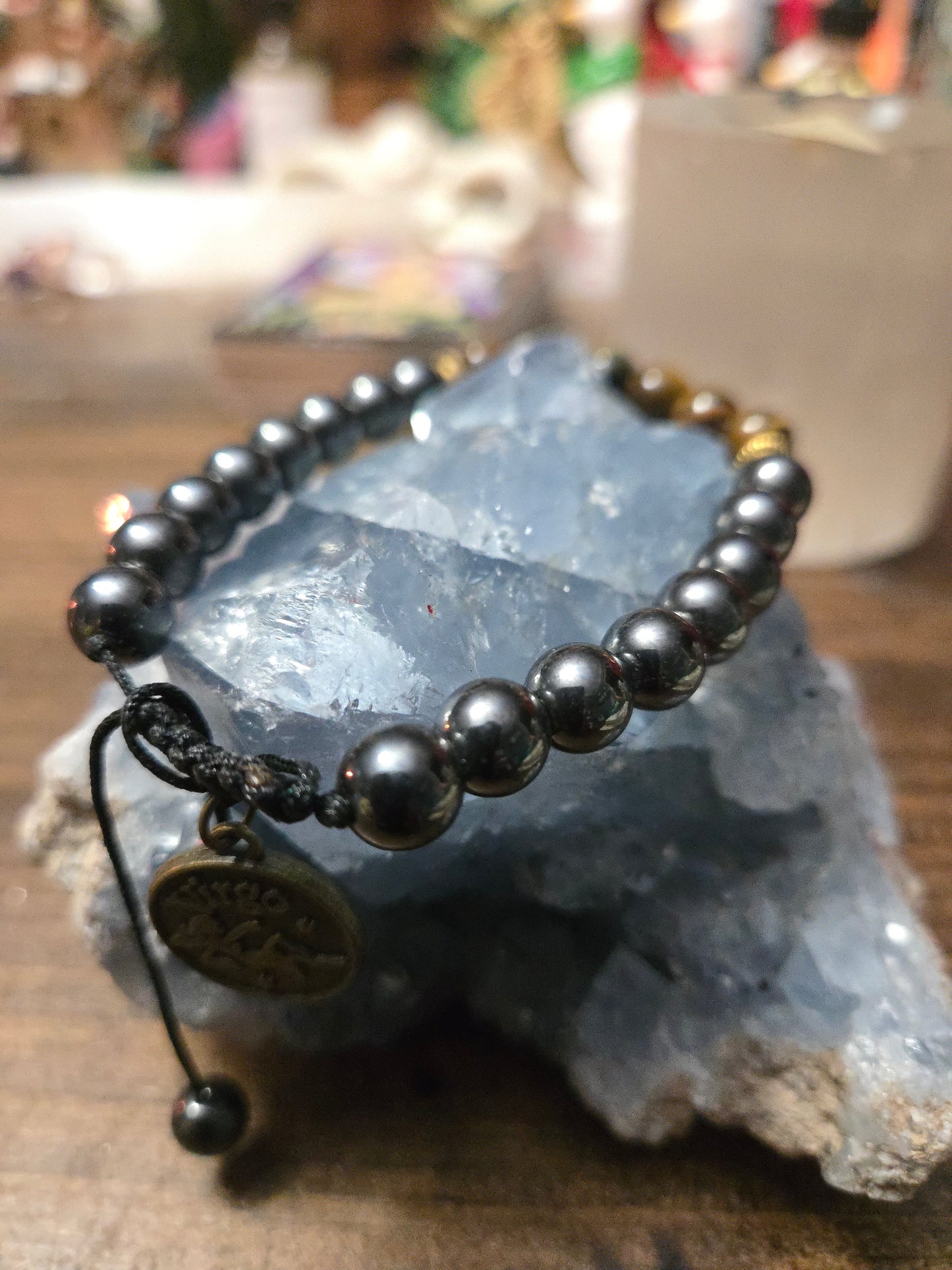 Virgo Zodiac Bracelet – Hematite & Tiger’s Eye Protection + Grounding