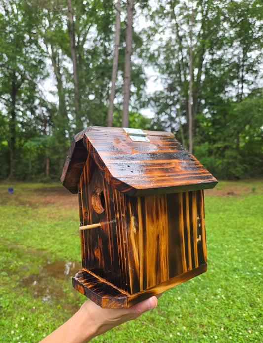 Woodburned handcrafted by STRACKS birdhouse |bird house| customs available