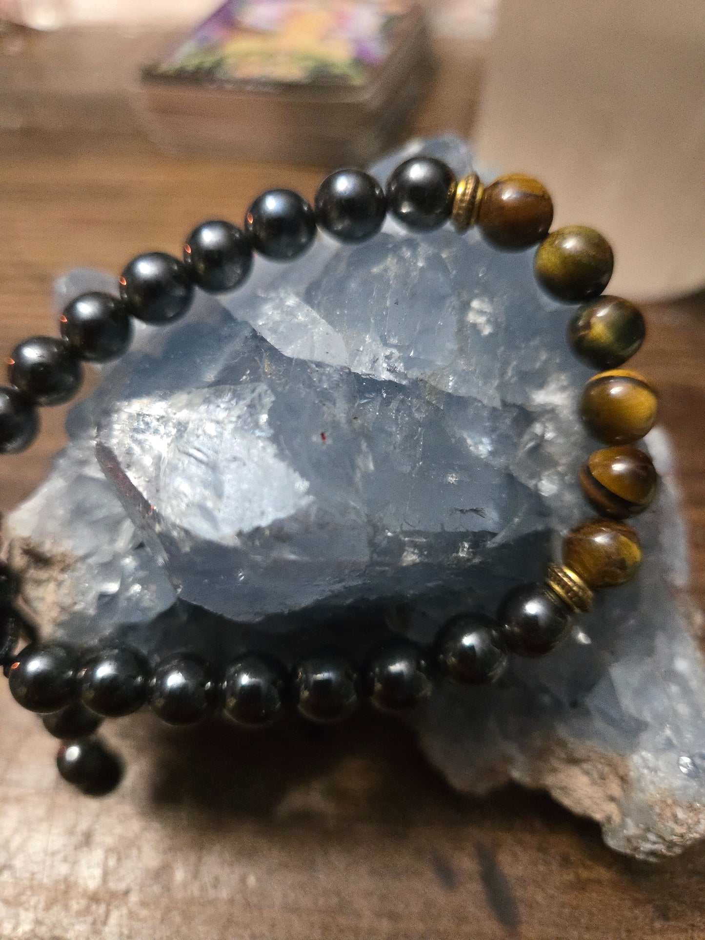Virgo Zodiac Bracelet – Hematite & Tiger’s Eye Protection + Grounding